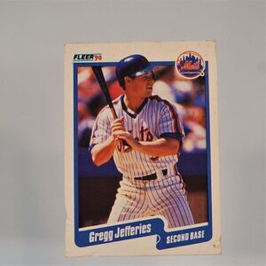 1990 Fleer #207 Greg Jeffries New York Mets Second Base Baseball Card